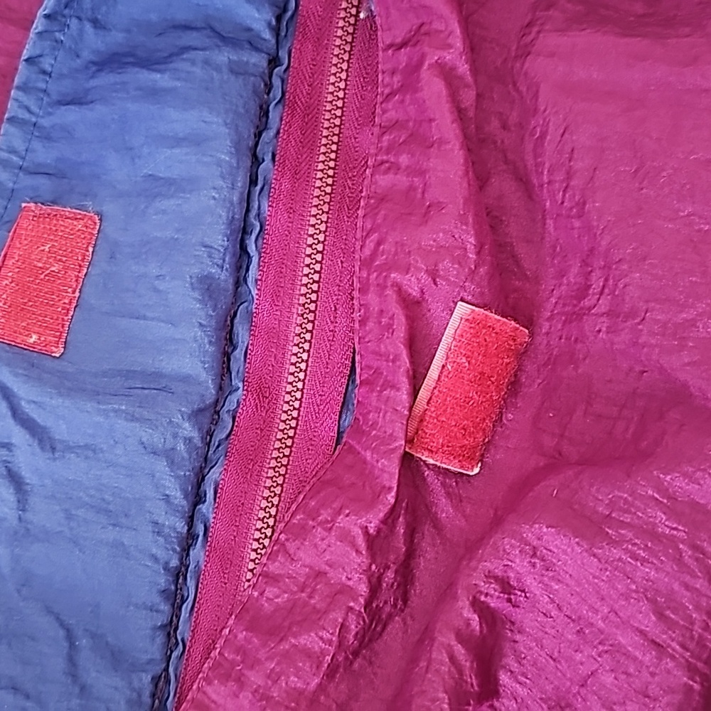 Vintage Columbia Reversible Pullover Windbreaker XL Zip Pouch Pocket Nylon - Picture 4 of 11